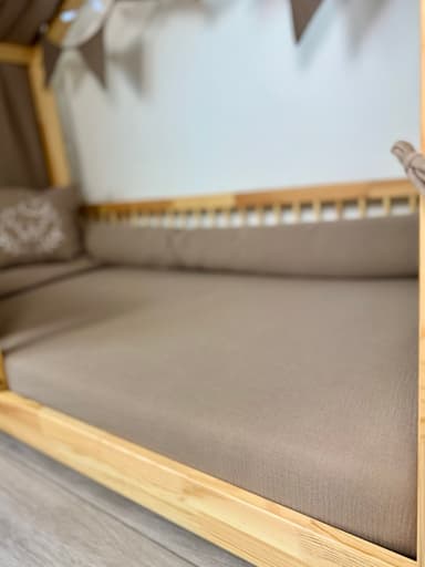 Muślinowy komplet pościeli dziecięcej z haftem owieczki