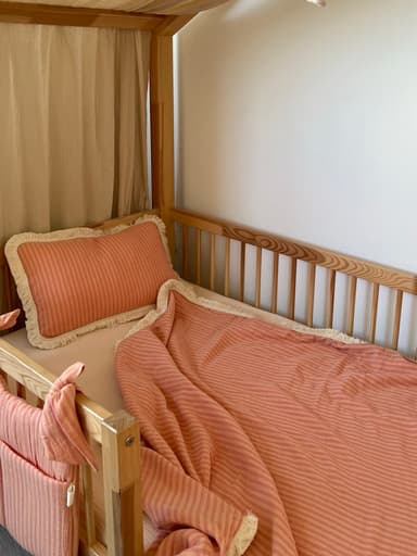 Poszewka na poduszkę z muślinu z frędzlami
